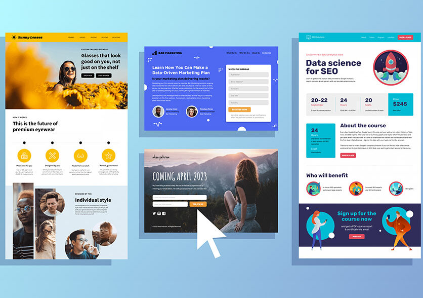 email-landing-page-mockup